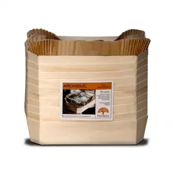 Panibois ARCHB Panibois ARCHIDUC Wooden Baking Mold - 9.5" x 4.5" x 2.75" (Bulk 100pcs) Wooden Cake Molds