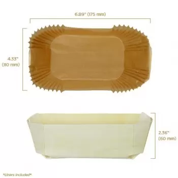 Panibois DUCB Panibois DUC Wooden Baking Mold - 6.88" x 4.38" x 2.38" (Bulk 100pcs) Wooden Cake Molds