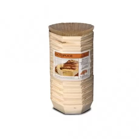 Panibois OCTO110B Panibois OCTORON 110 - OCTOPUCE Wooden Baking mold - 4.38" Dia x 1.38" H (Bulk 400pcs) Wooden Cake Molds