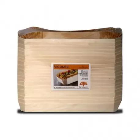 Panibois VICOMTEB Panibois VICOMTE Wooden Baking Mold - 11.5" x 3" x 1.75" (Bulk 100pcs) Wooden Cake Molds