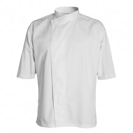 Clement Design CDM-MAW Men's MADISON Chef's Jacket -Long or Short Sleeve (White) Chef Coats & Jackets