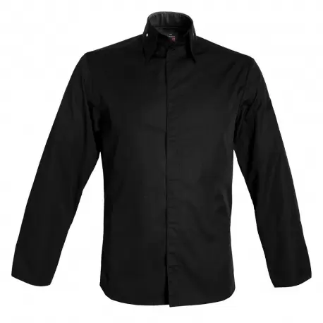 Clement Design CDM-MIBW Men's MILANO Chef's Jacket - Long Sleeve (Black or White) Chef Coats & Jackets