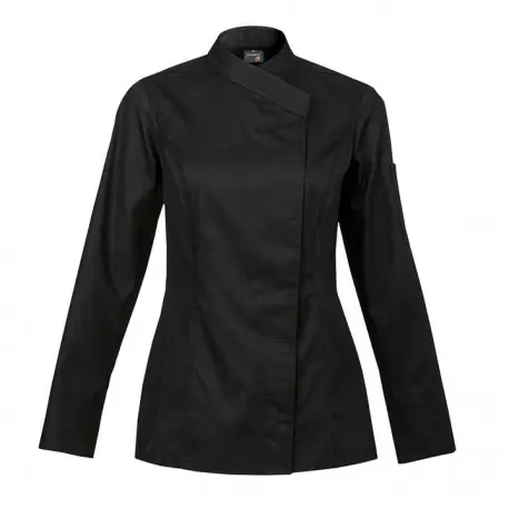 Clement Design CDW-IBW Women's INTUITION Chef's Jacket - Long or Short Sleeve (Black or White) Chef Coats & Jackets