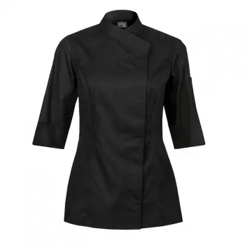 Clement Design CDW-IBW Women's INTUITION Chef's Jacket - Long or Short Sleeve (Black or White) Chef Coats & Jackets