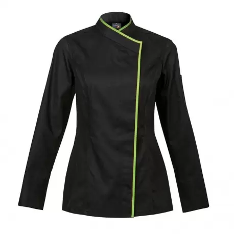 Clement Design CDW-IBW Women's INTUITION Chef's Jacket - Long or Short Sleeve (Black or White) Chef Coats & Jackets