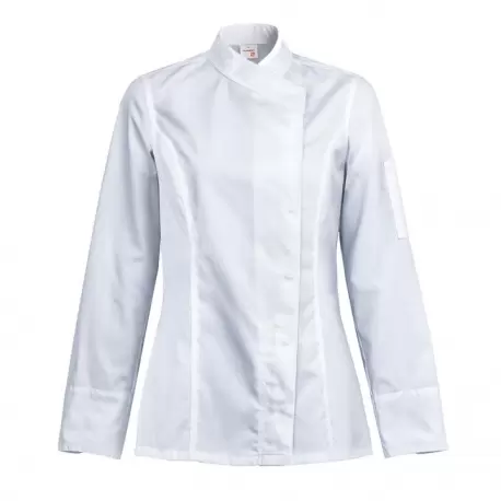 Clement Design CDW-IBW Women's INTUITION Chef's Jacket - Long or Short Sleeve (Black or White) Chef Coats & Jackets