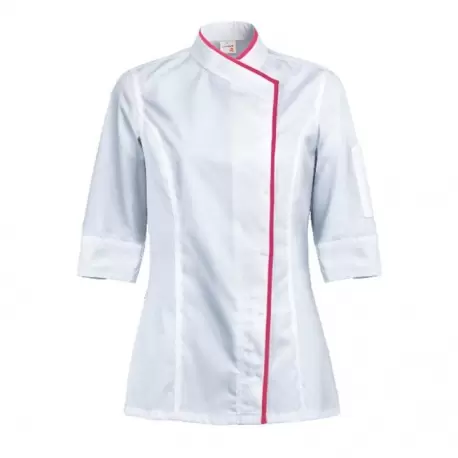 Clement Design CDW-IBW Women's INTUITION Chef's Jacket - Long or Short Sleeve (Black or White) Chef Coats & Jackets