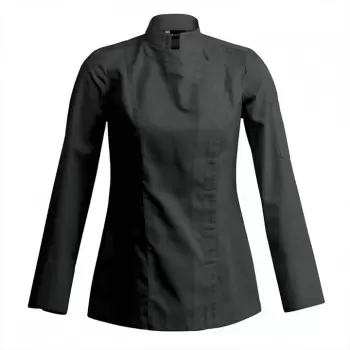 Clement Design CDW-SBW Women's SIENNE Chef's Jacket -Long or Short Sleeve (Black or White) Chef Coats & Jackets