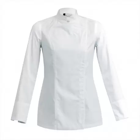 Clement Design CDW-SBW Women's SIENNE Chef's Jacket -Long or Short Sleeve (Black or White) Chef Coats & Jackets