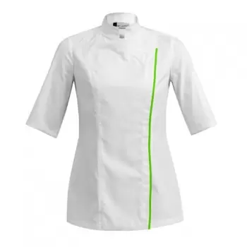 Clement Design CDW-SBW Women's SIENNE Chef's Jacket -Long or Short Sleeve (Black or White) Chef Coats & Jackets