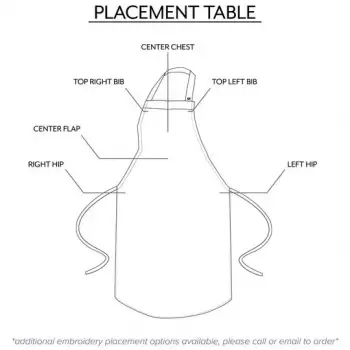 Clement Design CDA-PBW PAPRIKA Bib Apron in White or Black Aprons & Gloves