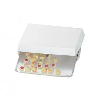 Pastry Chef's Boutique 16005 White Box for Catering Tray - 42.5 cm x 28.5 cm x 6 cm - Pack of 25 Pastry Boxes