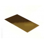 Deluxe Gold Thick Rectangular Log Cake Board - 24.5cm x 10.5cm  - 2mm Thick - 50pcs