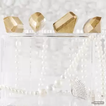 Polycarbonate Assorted Diamond Gems Chocolate Mold - 35 x 20 x 26 mm - 5gr - 3x8 Cavity - 275x135x24mm