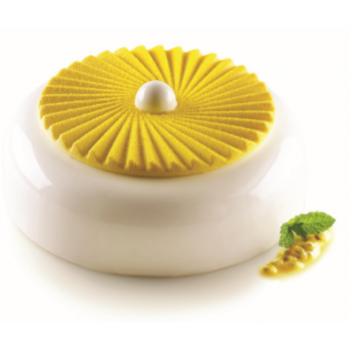 Silikomart 36.311.87.0065 Silikomart Professional PLISSÉ 100 by Jérôme de Oliveira Pleated Round Silicone Mold - 140 x 10mm 1...