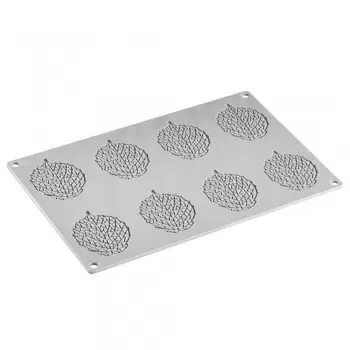 Pavoni GG029 Pavoni LEAF Decoration Silicone Mold - 73 x 55 x 2 mm - 3 ml - 8 imprints Decoration Silicone Molds