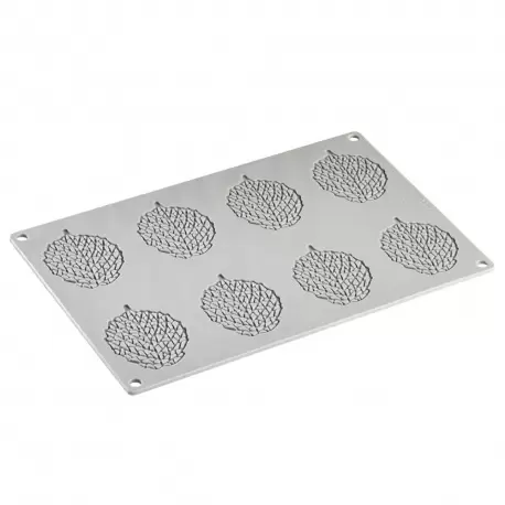 Pavoni LEAF Decoration Silicone Mold - 73 x 55 x 2 mm - 3 ml - 8 imprints