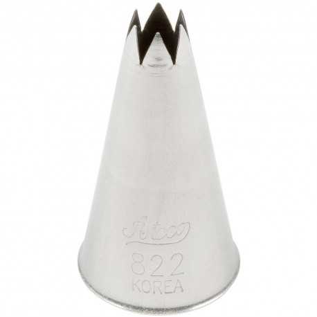 Ateco 822 Ateco 822 - Open Star Pastry Tip .25'' Opening Diameter- Stainless Steel Open Star Pastry Tips