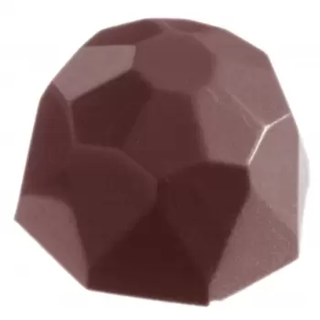 Chocolate World CW1024 Polycarbonate Geometrical Diamond Dome (Same as CW2184) Chocolate Mold - 31x31x20mm - 15gr - 3x7 Cavit...