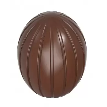 Polycarbonate Coconut / Stiped Sphere Chocolate Mold - 23 x 23 x 29 mm - 10.5gr - 3x8 Cavity - 275x135x24mm