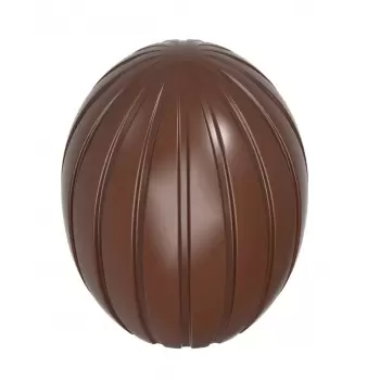 Chocolate World CW1962 Polycarbonate Coconut / Stiped Sphere Chocolate Mold - 23 x 23 x 29 mm - 10.5gr - 3x8 Cavity - 275x135...