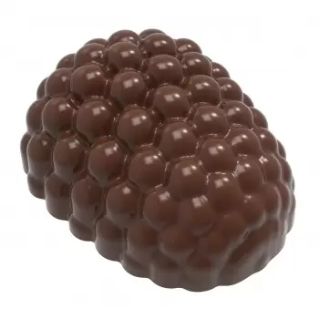 Chocolate World CW1948 Polycarbonate Bubble Acorn by Patrick De Vries Chocolate Mold - 29.5 x 25 x 12.5 mm - 5.5gr - 3x8 Cavi...