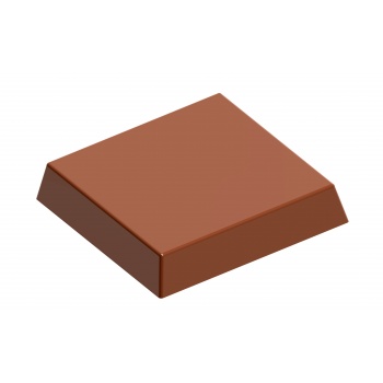 Chocolate World CW1887 Polycarbonate Square Chocolate Mold - 30.5 x 30.5 x 5.5 mm - 5.7gr - 3x7 Cavity - 275x135x24mm Modern ...