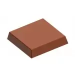 Chocolate World CW1887 Polycarbonate Square Chocolate Mold - 30.5 x 30.5 x 5.5 mm - 5.7gr - 3x7 Cavity - 275x135x24mm Modern ...