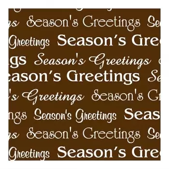 Chocolate World LF000534 Chocolate Transfer Sheets - Seasons Greetings - 123 x 263 mm - 20 sheets Chocolate Transfer Sheets