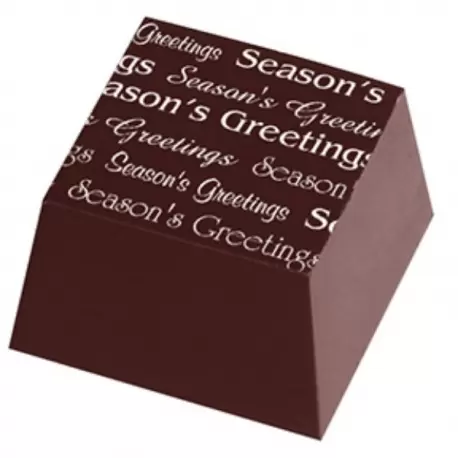 Chocolate World LF000534 Chocolate Transfer Sheets - Seasons Greetings - 123 x 263 mm - 20 sheets Chocolate Transfer Sheets