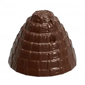 Chocolate World CW1927 Polycarbonate Beehive Chocolate Mold - 31 x 31 x 25.5 mm - 13gr - 3x7 Cavity - 275x135x24mm Modern Sha...