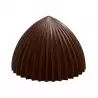 Chocolate World CW1971 Polycarbonate Melo Cake Pleated Chocolate Mold - 46.5 x 46.5 x 35 mm - 41gr - 2x5 Cavity - 275x135x24m...