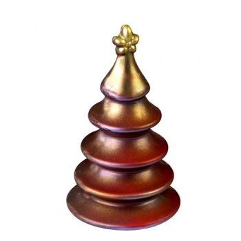Martellato 20-C1000 Polycarbonate Holiday Tree Chocolate Mold - Ø 58 h 100 mm – 100 gr - 3 Cavity Holidays Molds