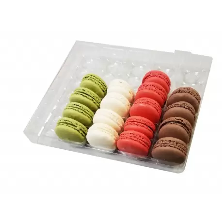Pastry Chef's Boutique MAC35CL Clear Plastic Thermoformed Macarons Storage and Display Trays - 35 Macarons - Pack of 500 Maca...