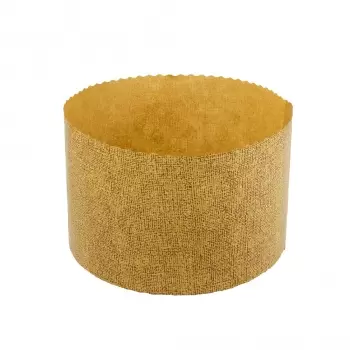 Novacart Round Traditional High Style Panettone (Panettone Alto) - 1 Kg - 6 5/8'' x 4 5/8'' - 12 pcs