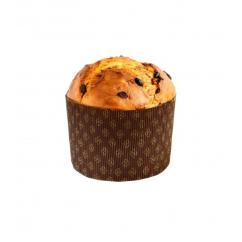 Pastry Chef's Boutique M155/106-12 Corrugated Round Traditional High Style Panettone (Panettone Alto) - 6 1/16” x 4 3/16” - 1...