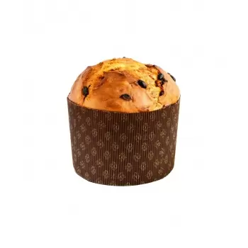 Novacart Corrugated Round Traditional High Style Panettone (Panettone Alto) - 6 1/16” x 4 3/16” - 12 pcs - 750 gr