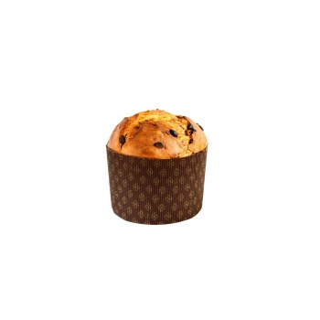 Pastry Chef's Boutique M134/95-12 Corrugated Round Traditional High Style Panettone (Panettone Alto) - 5 1/4" x 3 3/4"- 12 pc...