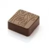 Chocolat Form CF0202 Polycarbonate Chocolate Mold Cacao - 27x27x12 mm -9 gr - 3x8 cav - 135 x 275 x 24mm Modern Shaped Molds