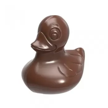 Chocolate World CW2390 Polycarbonate Glossy Duck Chocolate Mold - 34 x 35 x 14 mm - 24 Cavity - 12gr - 275x175x24mm Easter Molds