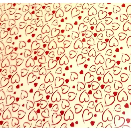 783007 Chocolate Transfer Sheets - Red Heart Love - Pack of 10 Sheets - 340 x 265 mm Chocolate Transfer Sheets