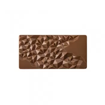 Polycarbonate Chocolate Tablet Bar Mold FRAGMENT by Vincent Vallee - 155 x 77 x 10 mm - 3 pcs - 100 gr - 275 x 175 x 24 mm