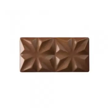 Polycarbonate Chocolate Tablet Bar Mold EDELWEISS by Vincent Vallee - 155 x 77 x 10 mm - 3 pcs - 100 gr - 275 x 175 x 24 mm