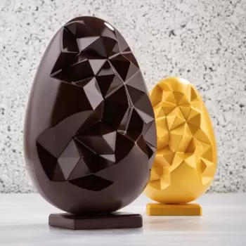 Pavoni KT188 Pavoni Thermoformed PICASSO SMALL CHOCOLATE EGG Mold - Ø 96x150 mm - 170 gr - 2 kit each box Thermoformed Chocol...