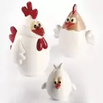 Pavoni KT155 Pavoni Thermoformed Easter Chocolate Mold CHICKEN FAMILY - 3 Different Sizes Thermoformed Chocolate Molds