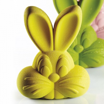 Pavoni KT170 Pavoni Thermoformed ROGER Easter Rabbit Mold - 155 x 110 x 200 mm - 270gr - 2 Pieces Thermoformed Chocolate Molds