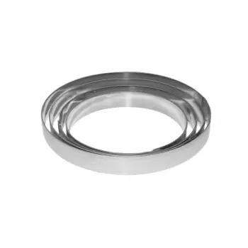 Pavoni X1803 Stainless Steel Round Tart Ring - Ø 18 x 3 cm Round Tart Ring
