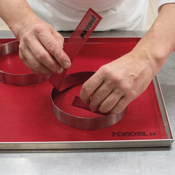 Pavoni STRIP30FPC Microperforated Silicone Tart Entremet
