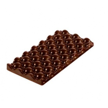 Martellato MA2010 Polycarbonate Chocolate Bubbles Bars Molds -3 pcs - 132x68 h11mm - 3 cavity - 80gr Tablets Molds