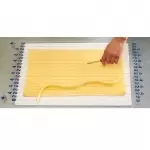 Martellato 50GD0022 Clear Pastry Stripes Cutter Grill - 22mm Ruler and Pastry Combs